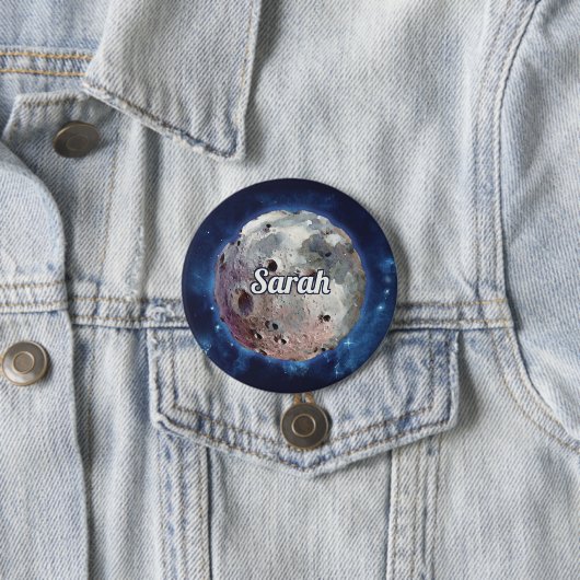 Badge Rond 7,6 Cm Space Rocket Planètes Galaxy Guest Button (En situation)