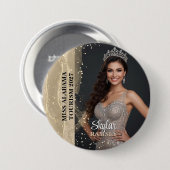 Badge Rond 7,6 Cm Sparkling Sand Pageant Photo Button (Devant & derrière)