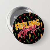 Badge Rond 7,6 Cm Spicy Chili Peppers Button (Devant & derrière)