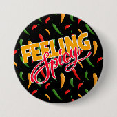 Badge Rond 7,6 Cm Spicy Chili Peppers Button (Devant)