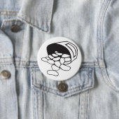 Badge Rond 7,6 Cm Spilled Beans Black and White Outline (En situation)