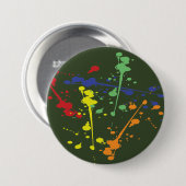 Badge Rond 7,6 Cm Splatz de la fête de Paintball Vert de l'Armée (Devant & derrière)