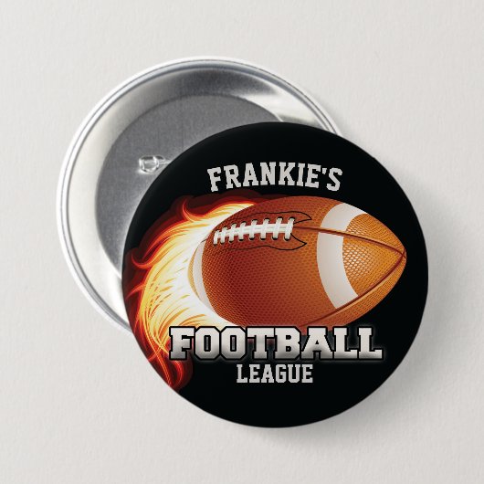 Badge Rond 7,6 Cm Sports Flames (Devant & derrière)