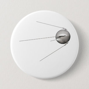 Badge Rond 7,6 Cm Spoutnik 1