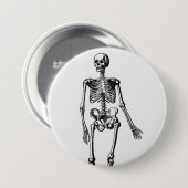 Badge Rond 7,6 Cm Squelette (Devant & derrière)