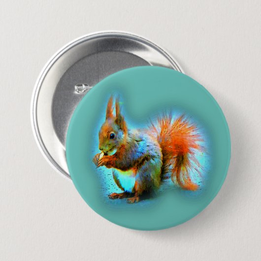 Badge Rond 7,6 Cm Squirl à la mode (Devant & derrière)