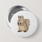 Badge Rond 7,6 Cm Squirl Coffee Cup (Devant & derrière)