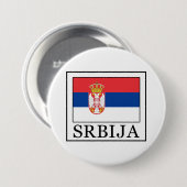 Badge Rond 7,6 Cm Srbija (Devant & derrière)