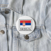 Badge Rond 7,6 Cm Srbija (En situation)