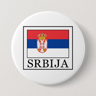 Badge Rond 7,6 Cm Srbija