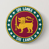 Badge Rond 7,6 Cm Sri Lanka (Devant)