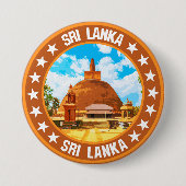 Badge Rond 7,6 Cm Sri Lanka (Devant)