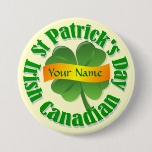 Badge Rond 7,6 Cm St Patrick d'Irlande