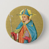 Badge Rond 7,6 Cm St. Thomas Becket avec épée en mitre (P 005) (Devant)