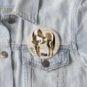 Badge Rond 7,6 Cm Stallion Picasso de Peinture sauvage (En situation)