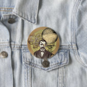 Badge Rond 7,6 Cm Steampunk Gentleman Collage (En situation)