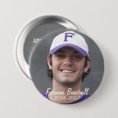 Badge Rond 7,6 Cm StembridgeW2007Mug, Furman Baseball, 2006-2007 (Devant & derrière)