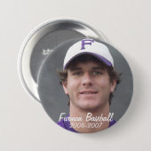 Badge Rond 7,6 Cm StembridgeW2007Mug, Furman Baseball, 2006-2007 (Devant & derrière)