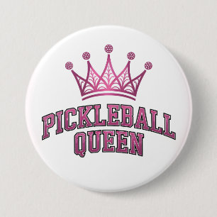 Badge Rond 7,6 Cm Sticker Queen Pickleball