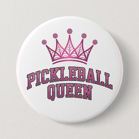 Badge Rond 7,6 Cm Sticker Queen Pickleball (Devant)