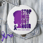 Badge Rond 7,6 Cm STOP MISOGYNOIR Sensibilisation à la violence dome