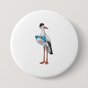 Badge Rond 7,6 Cm Stork as Teacher