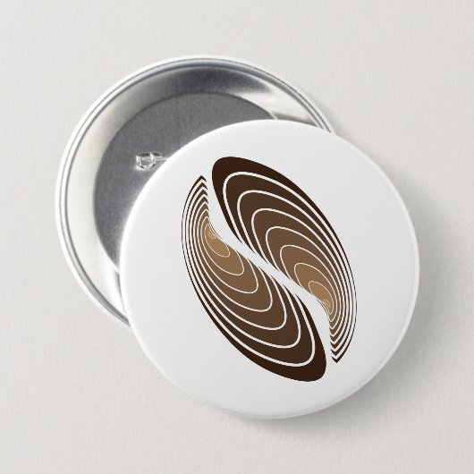Badge Rond 7,6 Cm strate de café (Devant & derrière)