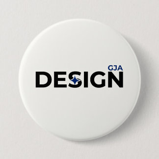 Badge Rond 7,6 Cm Style de design GJA Blanc 