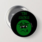 BADGE ROND 7,6 CM SUCKS...TBI (Devant & derrière)