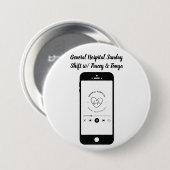 Badge Rond 7,6 Cm Sunday Shift Button (Devant & derrière)