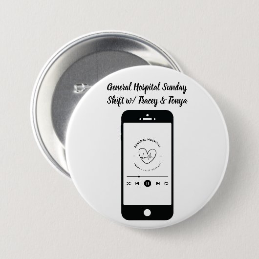 Badge Rond 7,6 Cm Sunday Shift Button (Devant & derrière)