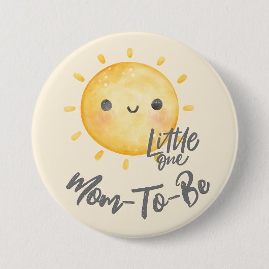 Badge Rond 7,6 Cm Sunshine Little Un Baby shower Maman-To-Be (Devant)