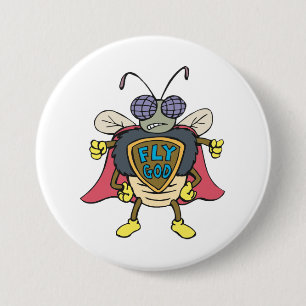 Badge Rond 7,6 Cm Super Héros Volant Dieu Insecte Personnage