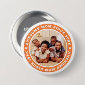 Badge Rond 7,6 Cm Super Maman Depuis 20XX Modern Photo Simple (Devant & derrière)