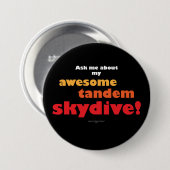 Badge Rond 7,6 Cm Super Tandem Skydive (Devant & derrière)