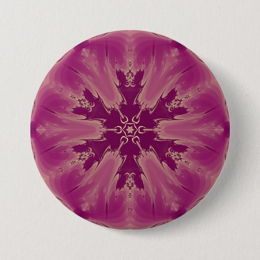 Badge Rond 7,6 Cm Superbes teintes violettes de fleurs exotiques (Devant)