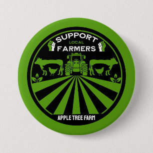 Badge Rond 7,6 Cm Support des produits agricoles locaux
