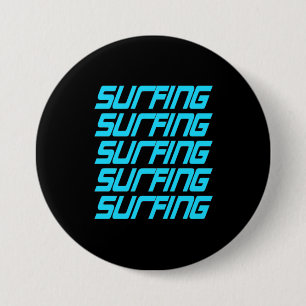 Badge Rond 7,6 Cm Surf