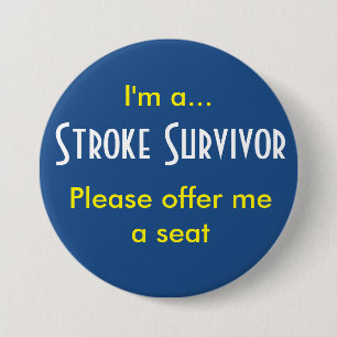 Badge Rond 7,6 Cm Survivant de l'AVC Badge rond 7,5 Cm