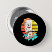 Badge Rond 7,6 Cm Sushi surf (Devant & derrière)