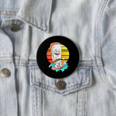 Badge Rond 7,6 Cm Sushi surf (En situation)