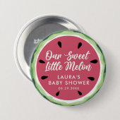 Badge Rond 7,6 Cm Sweet Watermelon Summer Melon Baby shower (Devant & derrière)