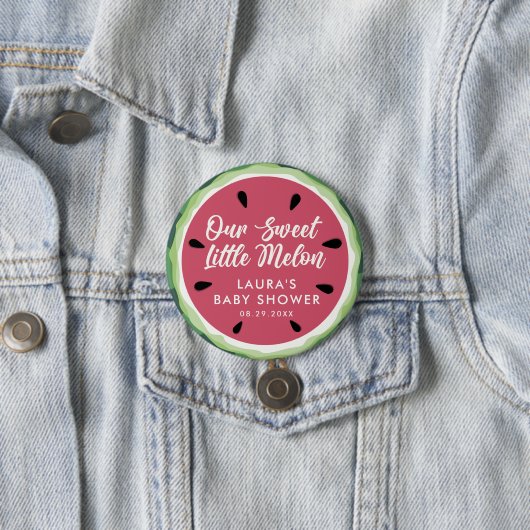 Badge Rond 7,6 Cm Sweet Watermelon Summer Melon Baby shower (En situation)