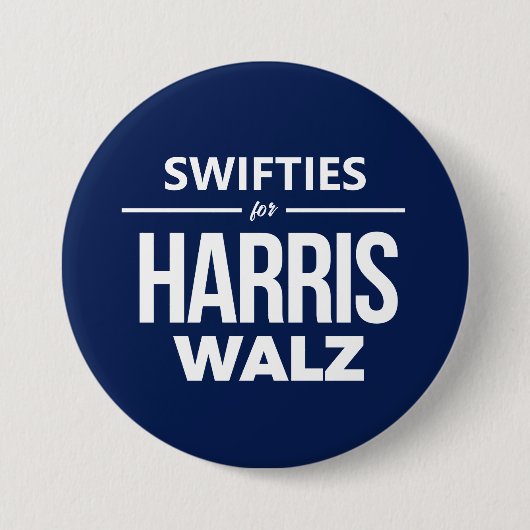 Badge Rond 7,6 Cm Swifties pour Harris Walz (Devant)