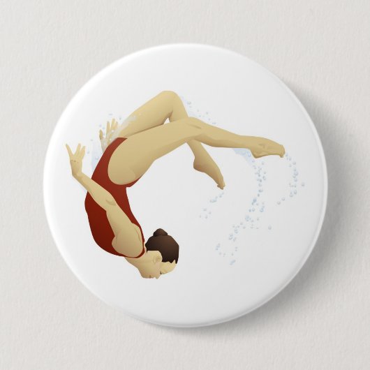 Badge Rond 7,6 Cm Swimmer (Devant)