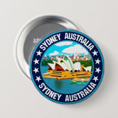 Badge Rond 7,6 Cm Sydney (Devant & derrière)