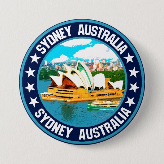 Badge Rond 7,6 Cm Sydney (Devant)