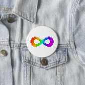 Badge Rond 7,6 Cm symbole à 8 bits de Neurodiversity (En situation)