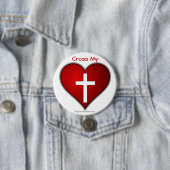 Badge Rond 7,6 Cm Symbole chrétien (En situation)