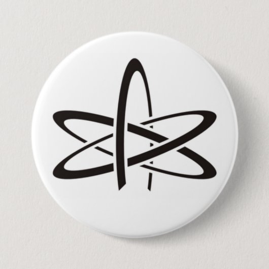 Badge Rond 7,6 Cm Symbole d'athéisme (Devant)